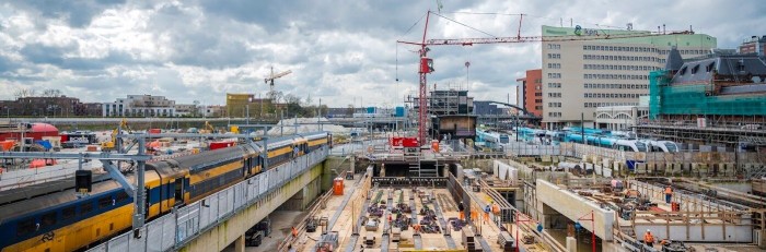 Werkbezoek verbouw Hoofdstation Groningen